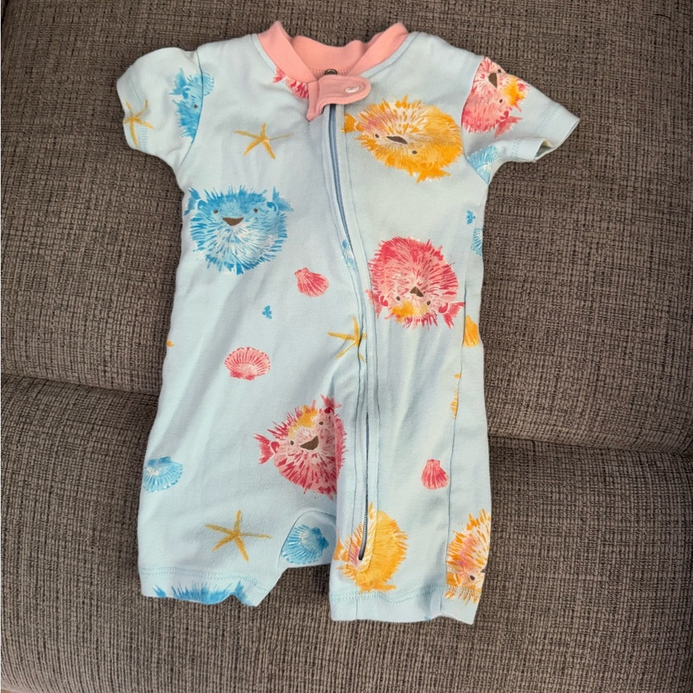 Burt's Bees Colorful Sea Life Kids Bodysuit